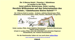 Desktop Screenshot of hotel-landau.de