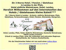 Tablet Screenshot of hotel-landau.de